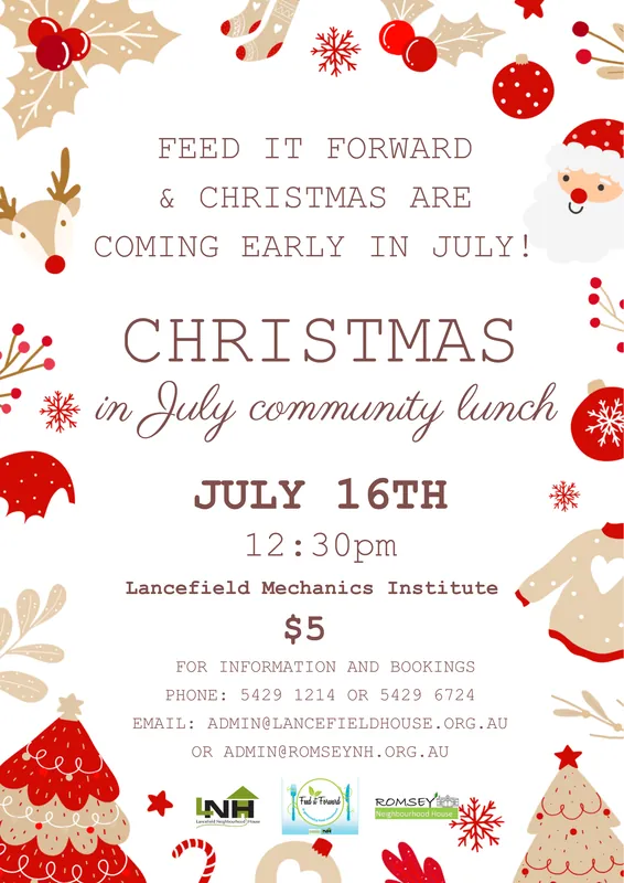Feed it Forward Lunch 24 Sept 2025 (at Lancefield Neighbourhood House)