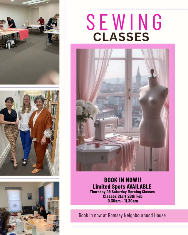 Sewing Classes 2026 - (Expression of interest, Time and Date TBC)
