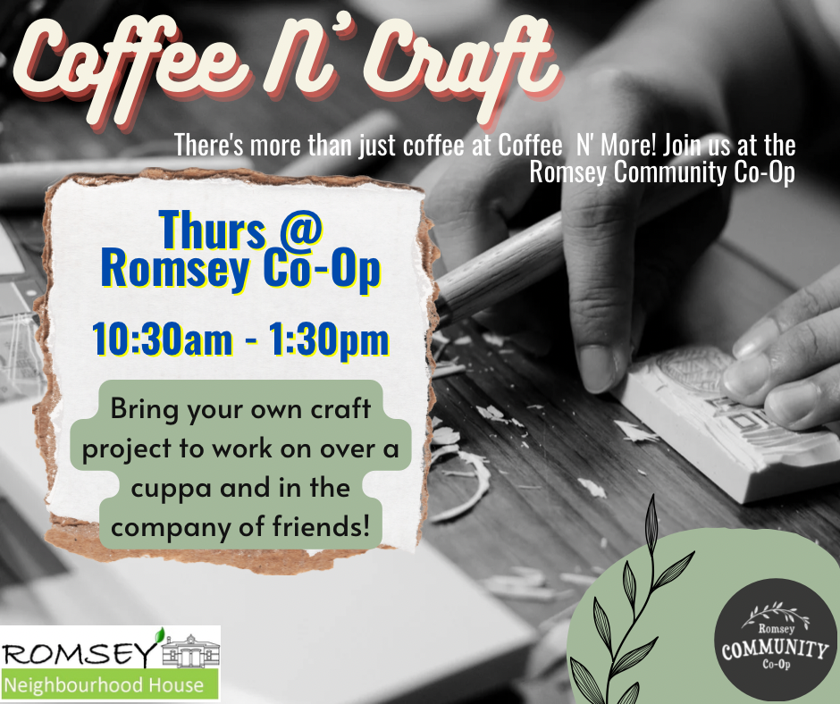 Coffee n’ Craft  2026 - (Wed  10:00 - 1:30pm)