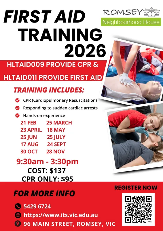 HLTAID009 CPR , HLTAID011 Provide First Aid 2026