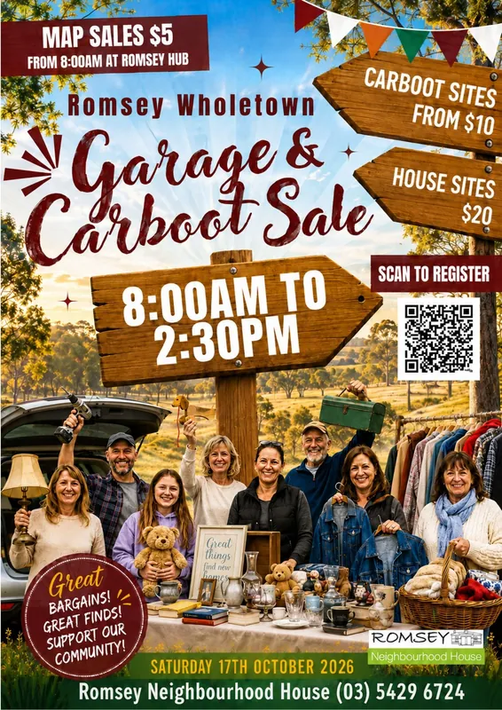 Romsey Garage Sale 2026 (17 Oct 2026 )