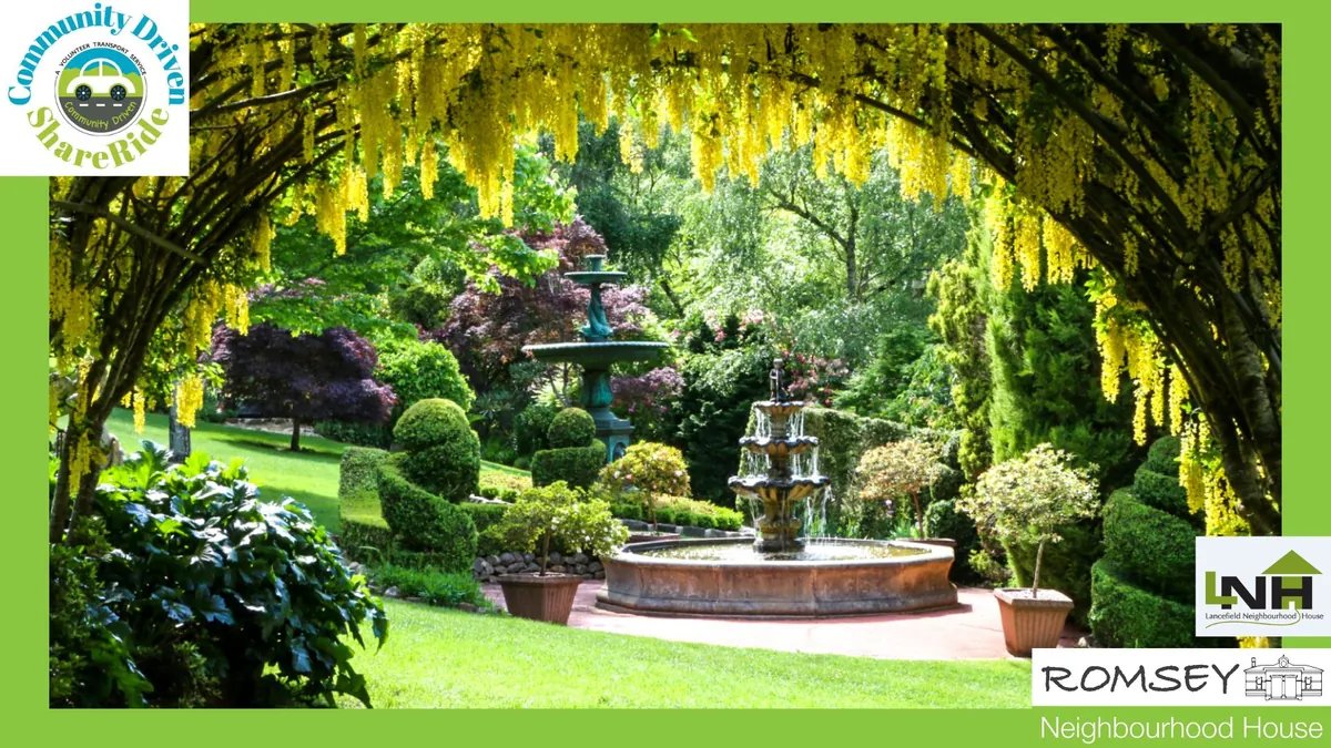 Share Ride trip (Forest Glade Gardens & lunch @ Macedon Lounge)