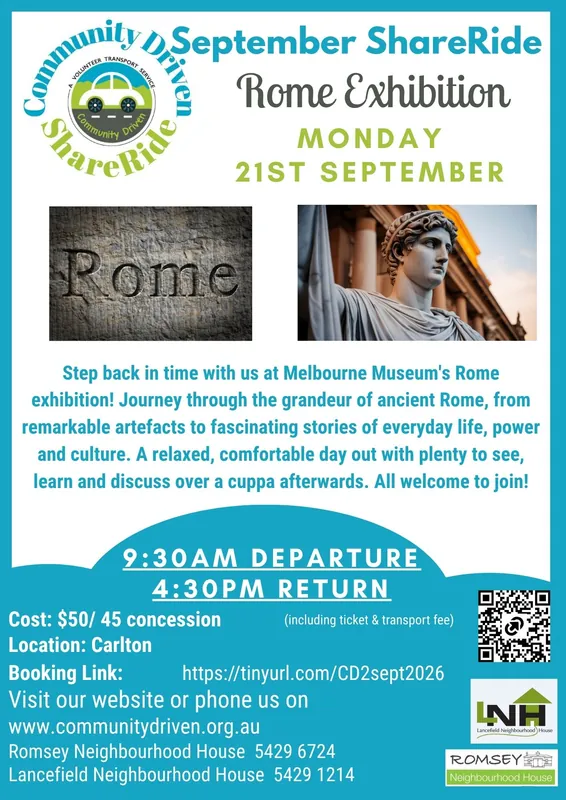 Rome Exhibition @ Melbourne Museum (21 September 2026)