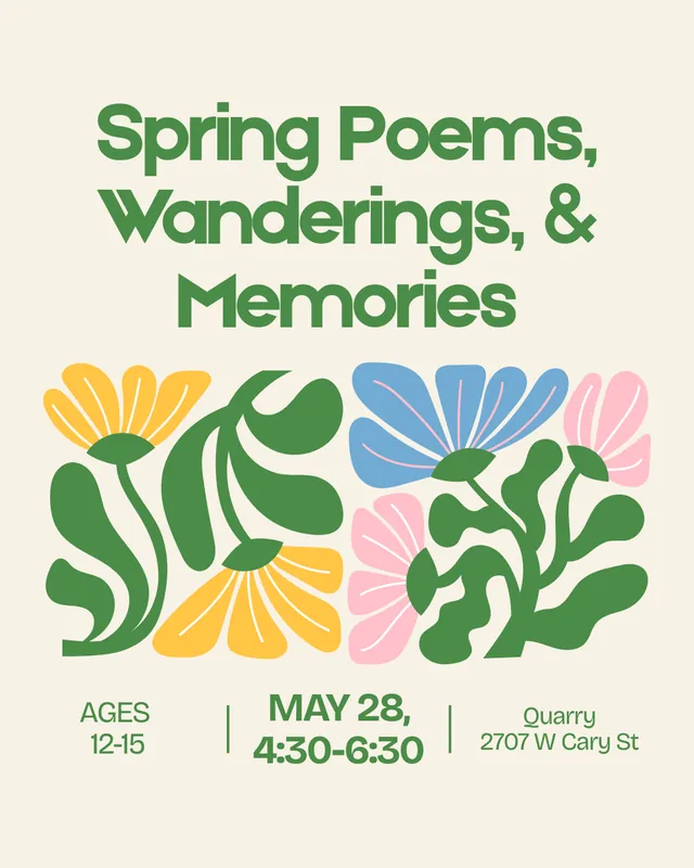 Spring Poems, Wanderings, & Memories [ages 12-15]