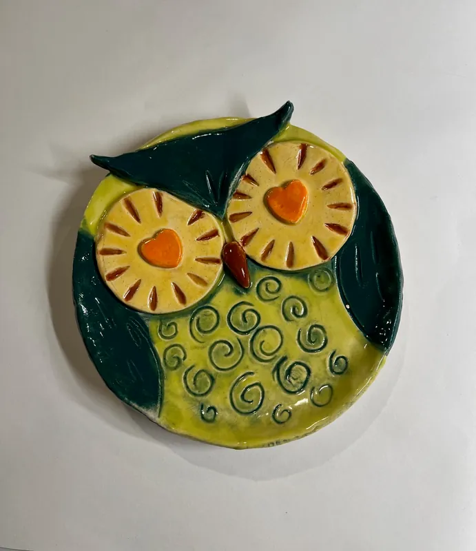 Mommy and Me Ceramic Owl Dish