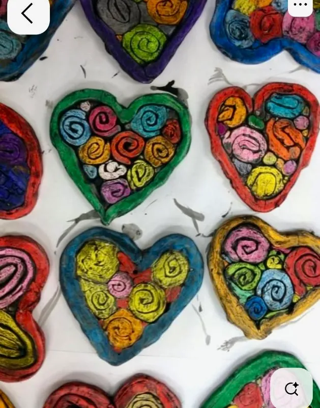 Mommy and Me - Ceramic Button Coiled Heart Wall Hanging or Dish You Choose!