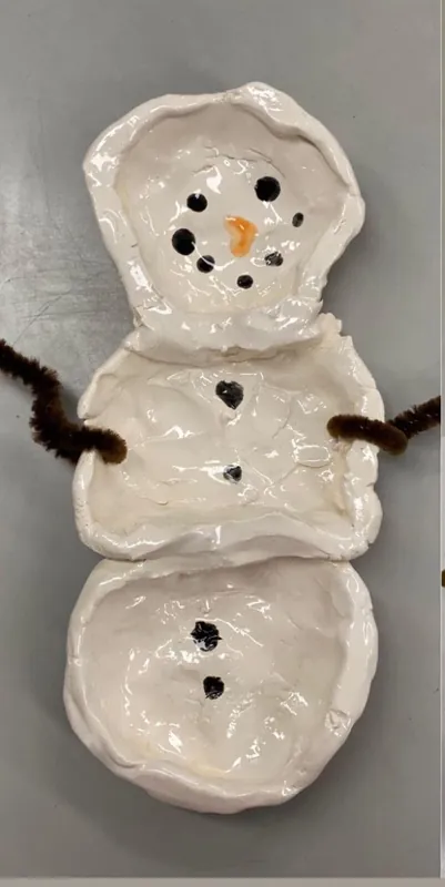 Mommy and Me Ceramic Snowman