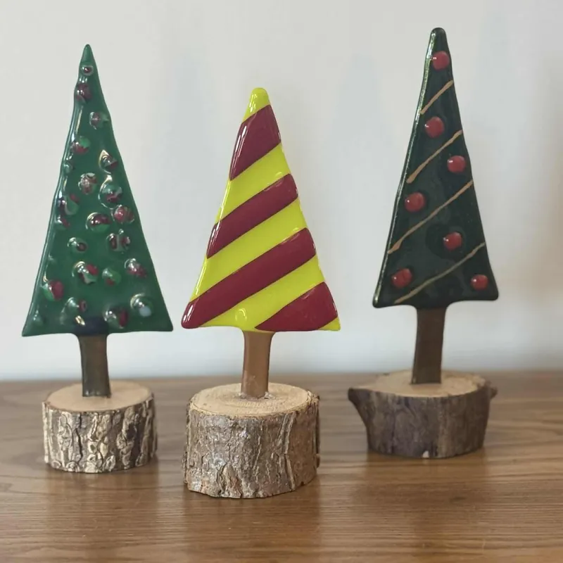 Fused Glass Holiday Trees