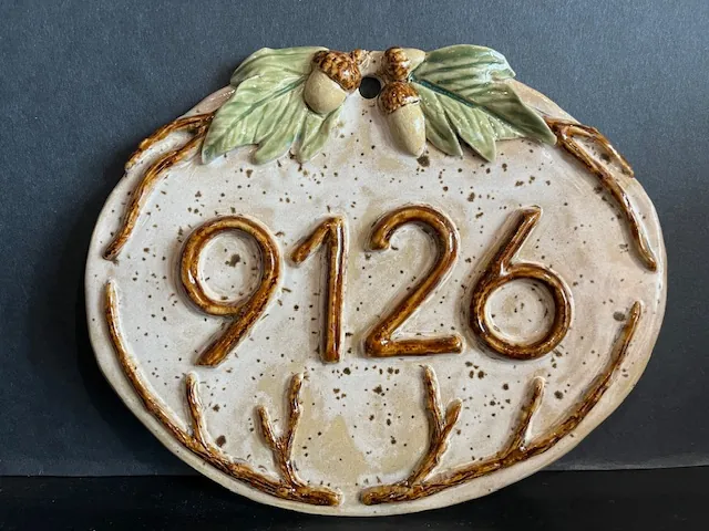 Ceramic House Number Plaque/Tile