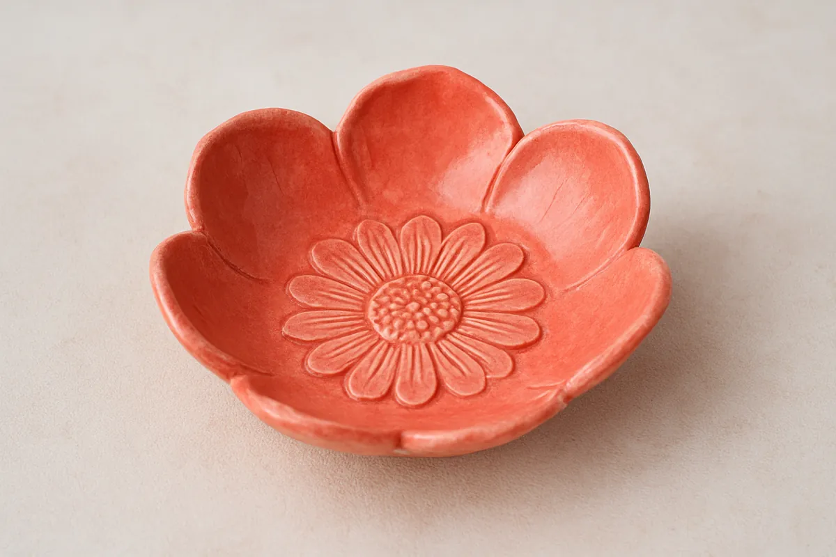 Ceramic Flower Bowl/Bird Bath