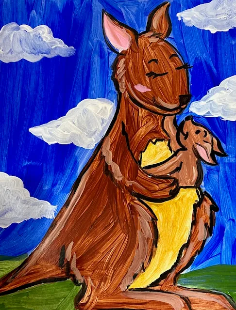 Mother's Day Kangaroo Love - Painting pARTy for Kids