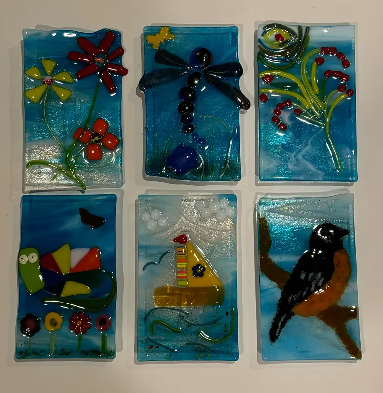 PRIVATE EVENT Fused Glass Garden Stake or Sconce You Choose!