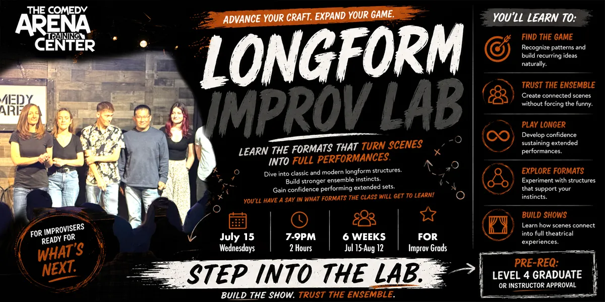 The Longform Improv Lab - An Advance Class for Grads (Wed, July 15 - Aug 19)