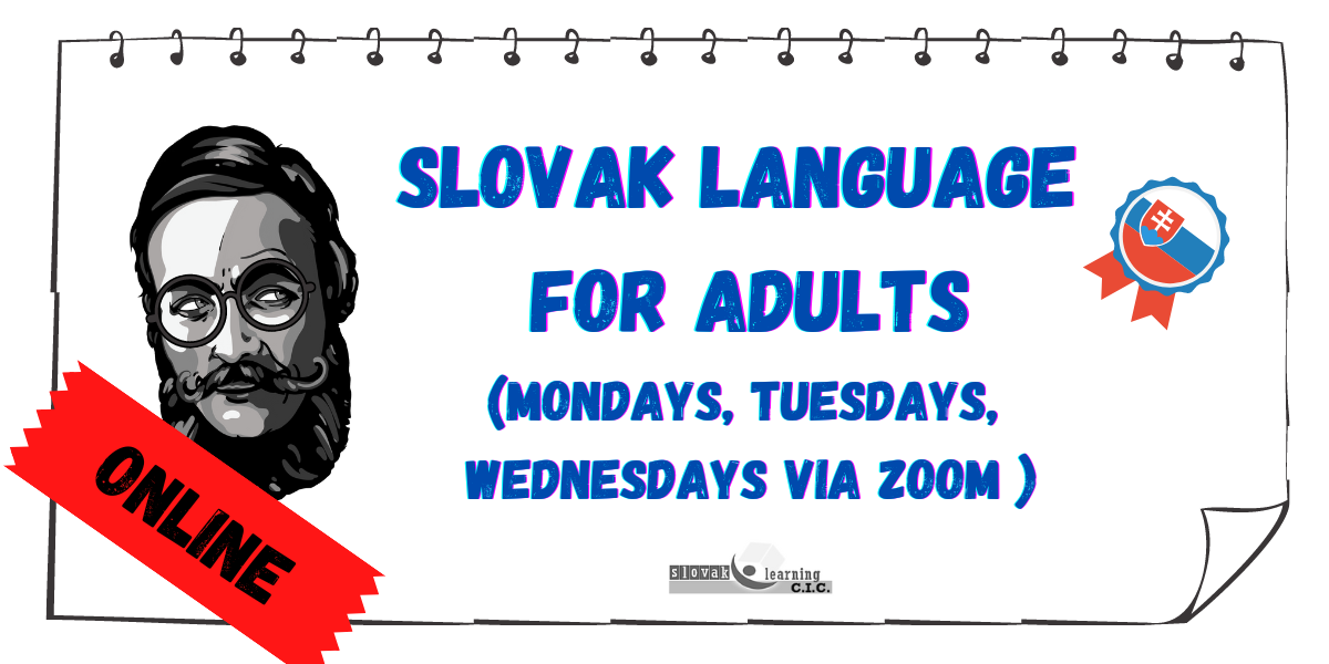 Online Slovak language for Adults (semi-private course A2, Tuesdays 19:00-20:00 UK TIME)