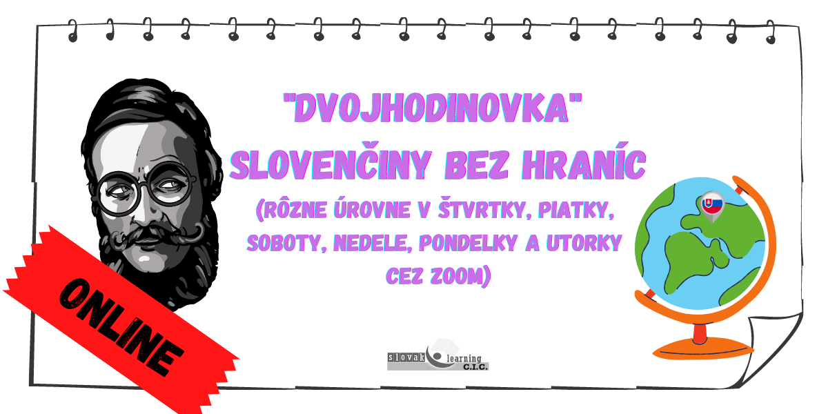 Online zábavná "dvojhodinovka" slovenčiny  pre deti (rôzne urovne, rôzne dni, cez ZOOM)