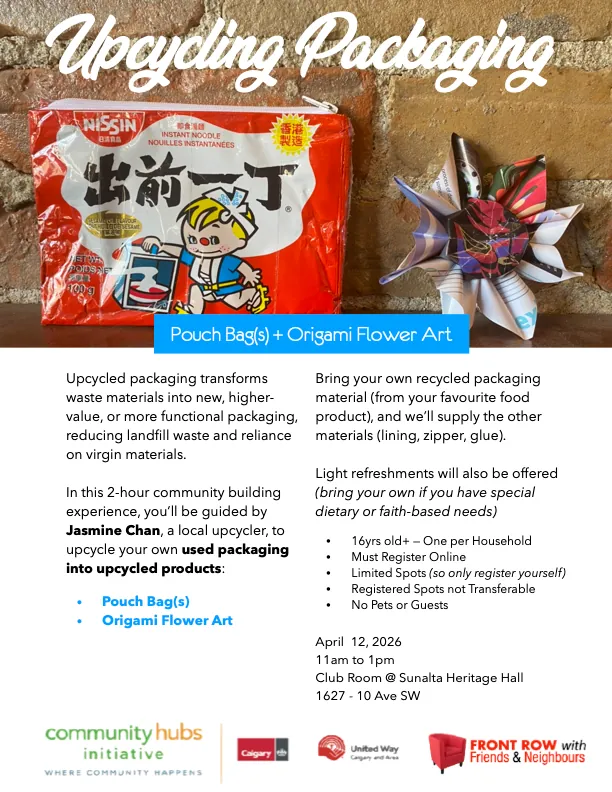 Upcycled Packaging (Pouch Bag(s) + Origami Flower Art)