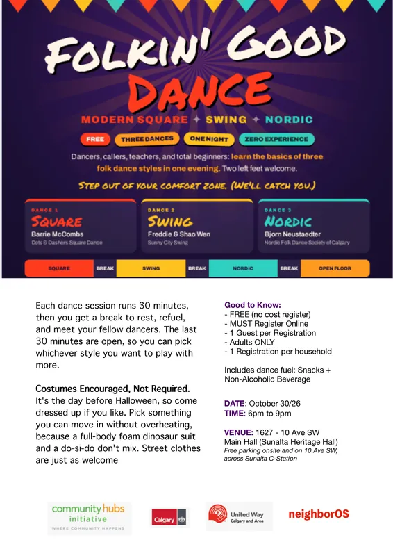 Folkin' Good Dance -- 3 Dances, 1 Night, 0 Experience Needed