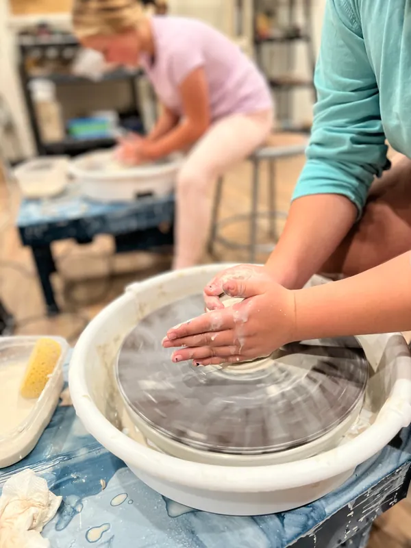 Friday Afternoon Art Club - kids pottery wheel