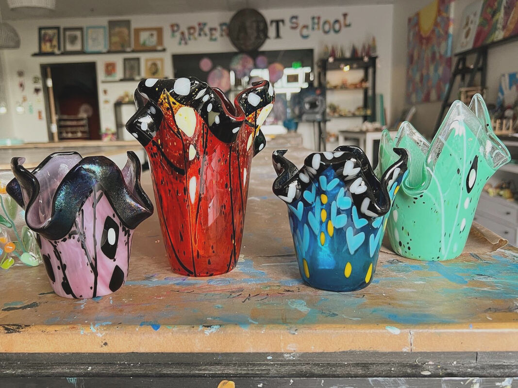 Adult glass fusion class - Candle Holders/Plates