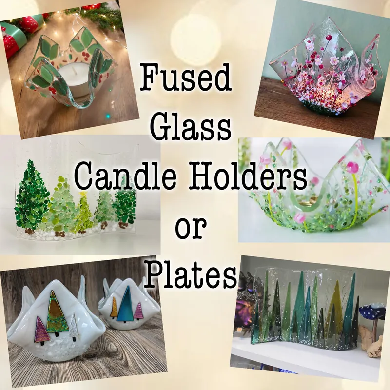 Adult glass fusion class - Candle Holders/Plates
