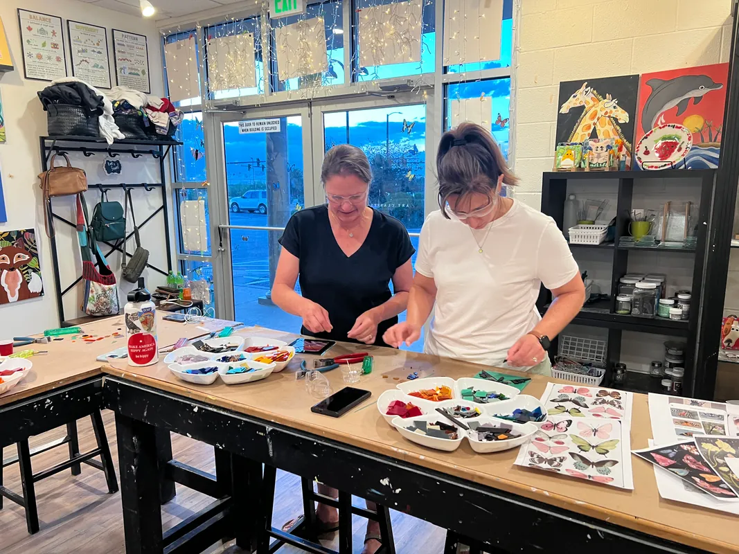 Adult glass fusion class - Candle Holders/Plates