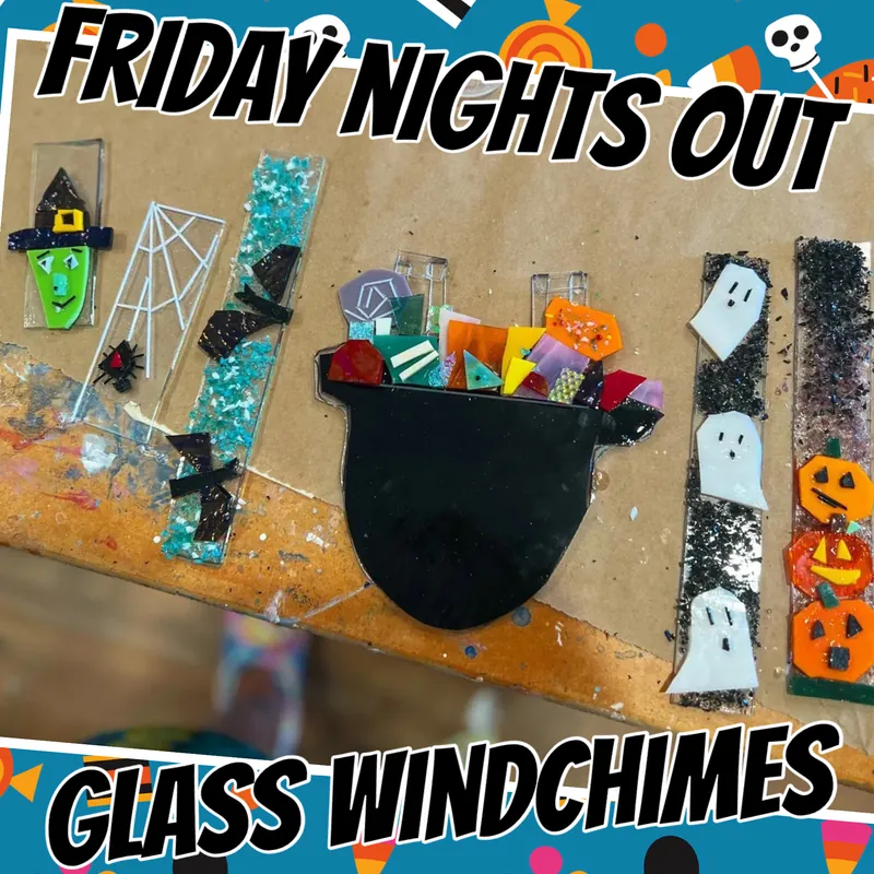 Halloween Glass fusion wind chime class