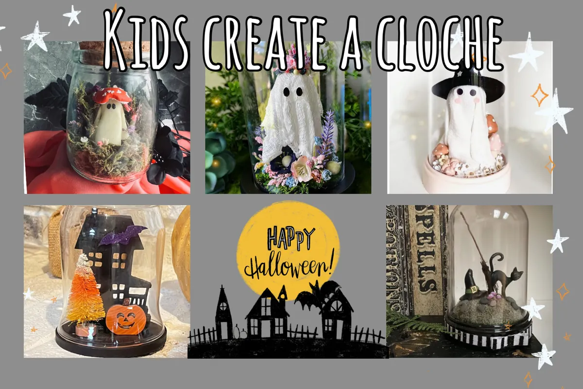 Friday Afternoon Art Club - Build a Halloween Cloche with clay creations