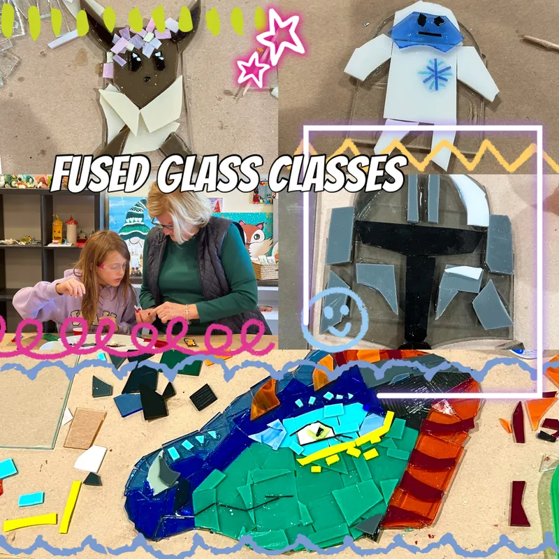 Friday Afternoon Art Club - Glass Fusion coasters