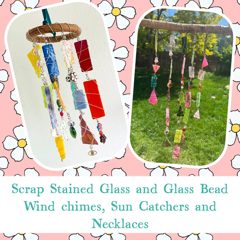 Wire Wrapped Glass Windchimes & Suncatchers