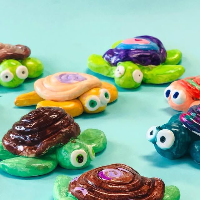 Friday Afternoon Art Club - Clay Handbuilding Turtles