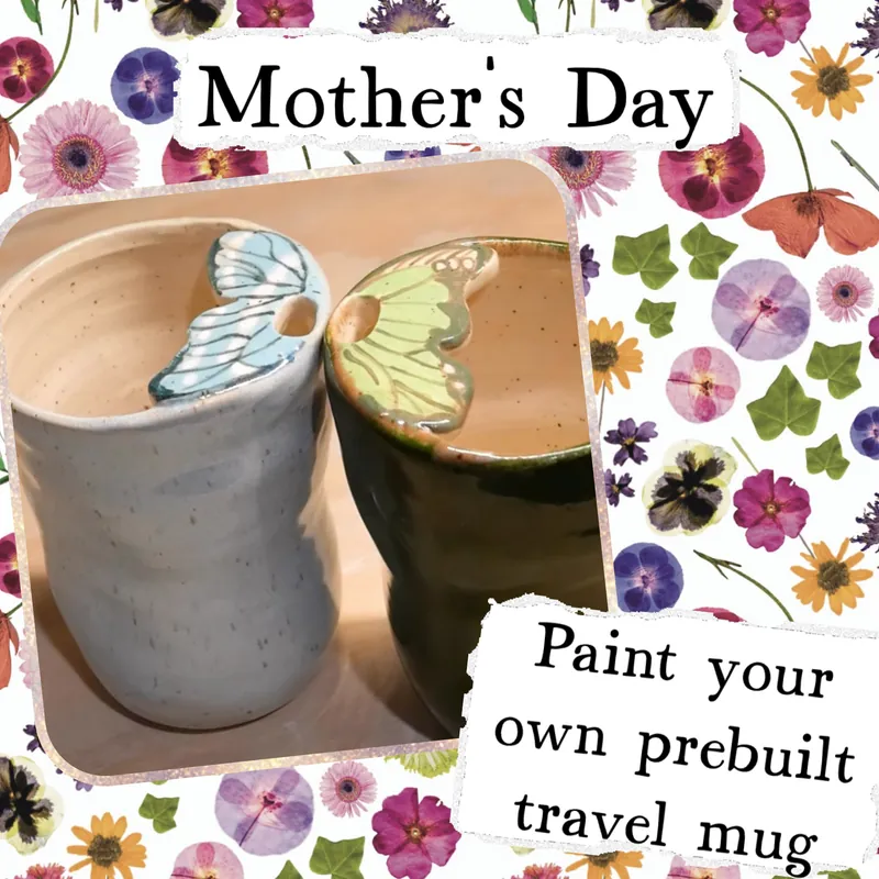 Mother's Day paint clay travel mugs class
