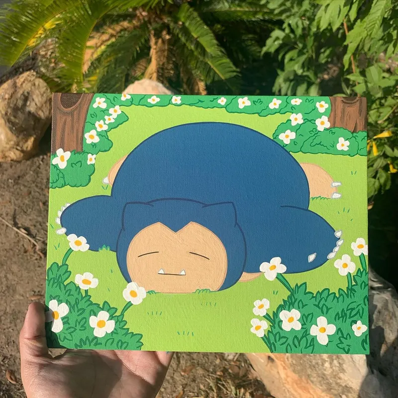 Pokémon and Pizza Party Paint Snorlax