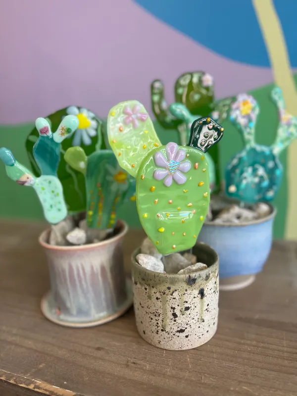 Glass Fusion cactus garden class