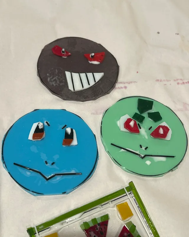Family Glass fusion class- Coasters or Garden stake pair