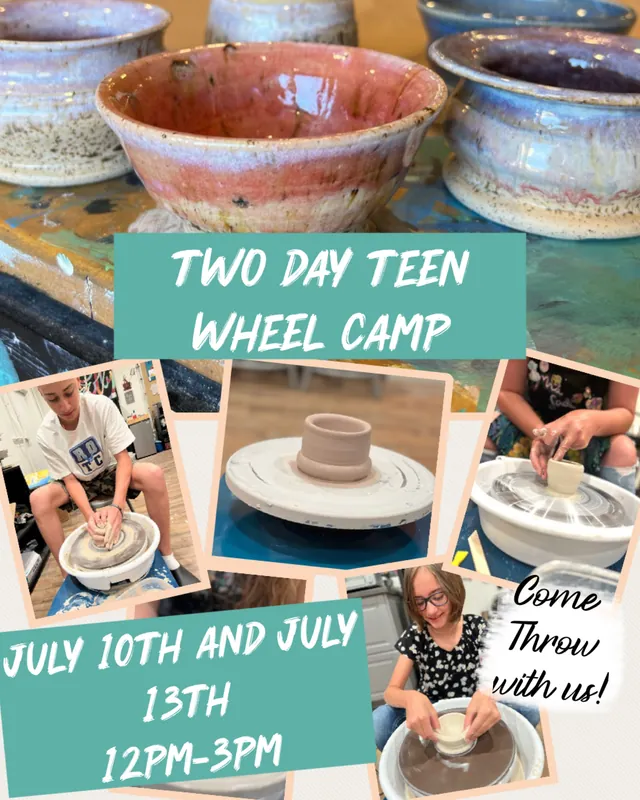 Teen Two Day Summer Break Pottery Camp (ages 10-17)