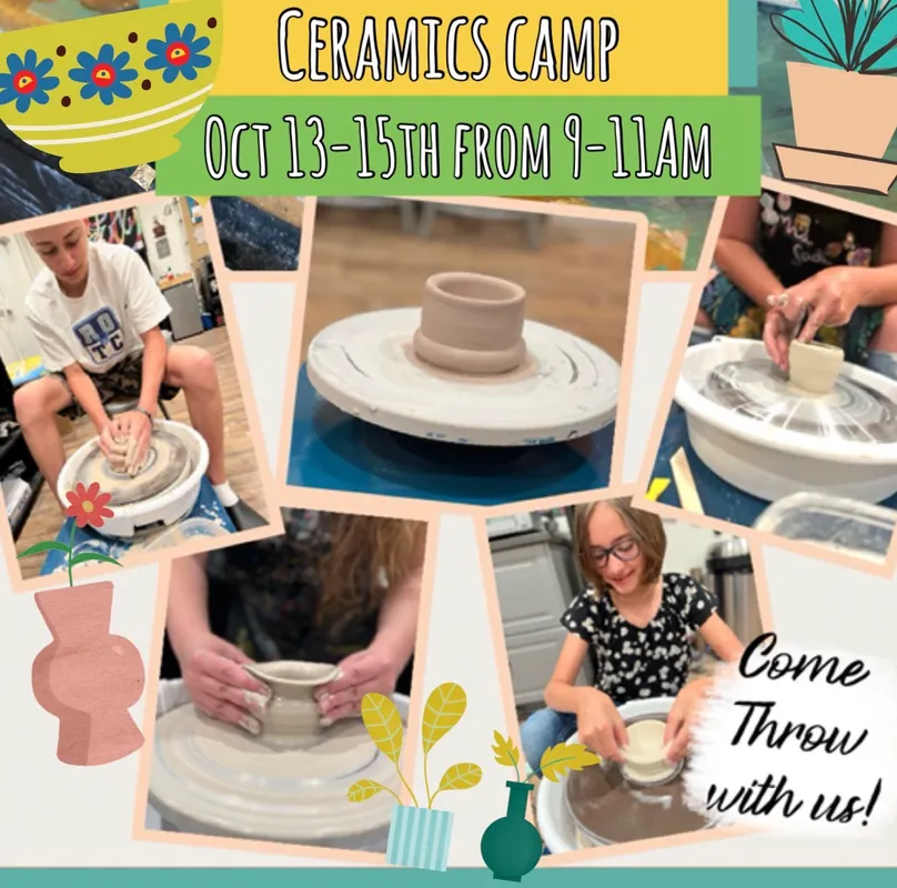 Fall Break Pottery and Ceramics Camp (ages 8+)