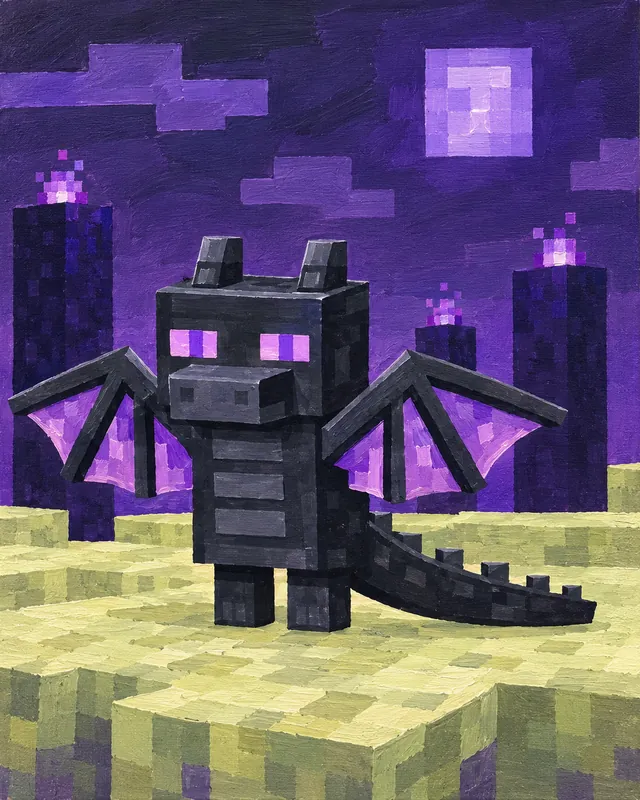 Minecraft and Pizza Party Paint Ender Dragons