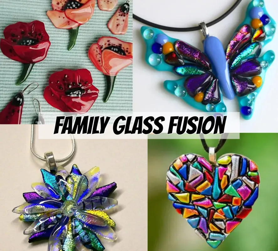 Family Glass fusion necklace class