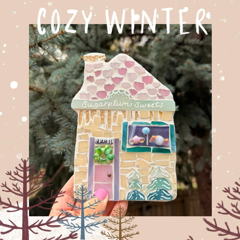 Mini Holiday House Mosaic Workshop