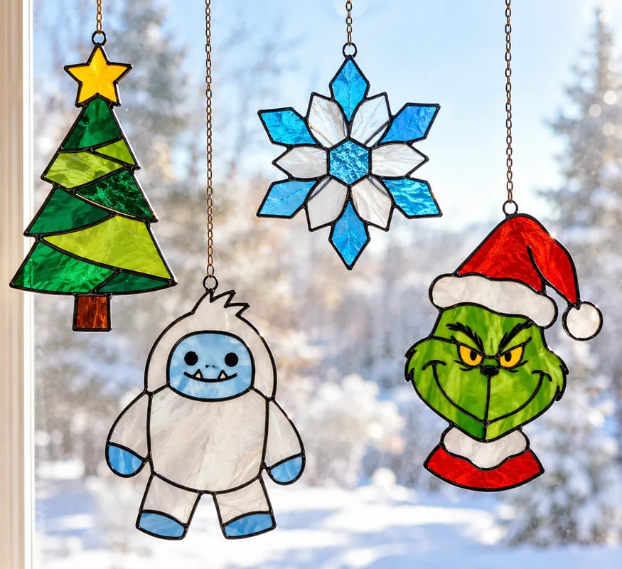 Winter Stained Glass Suncatcher Workshop in Parker CO