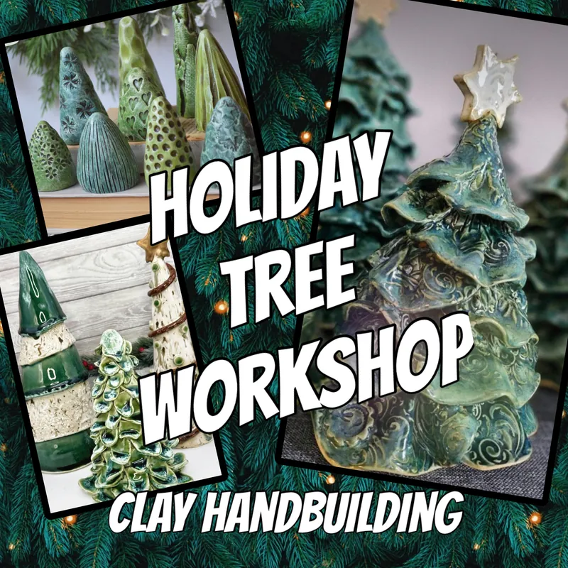Family Clay Hand Building Christmas Trees workshop