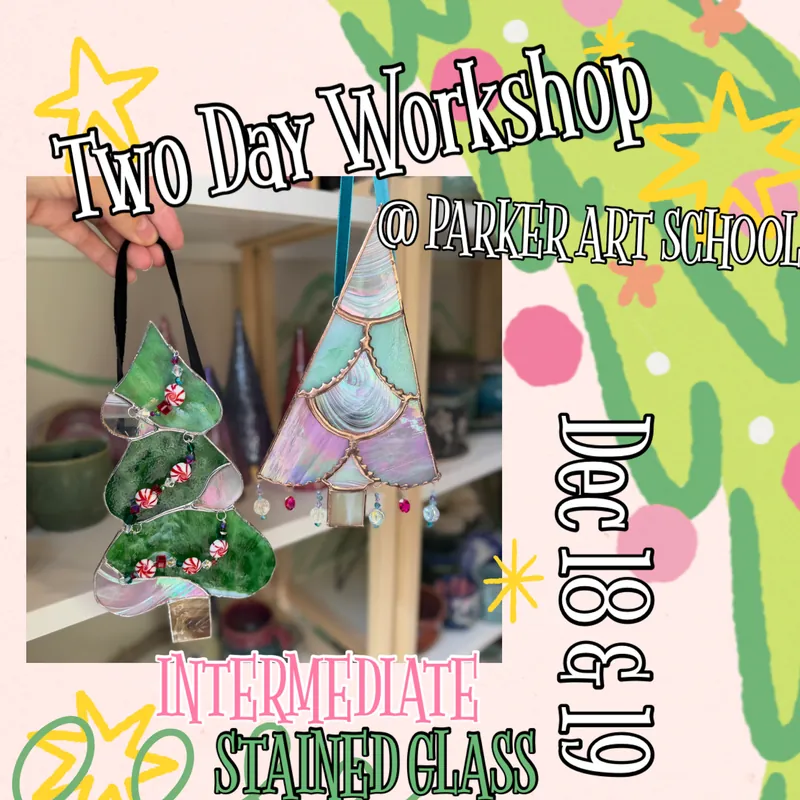 Intermediate Stained Glass Festive Trees/Bow workshop