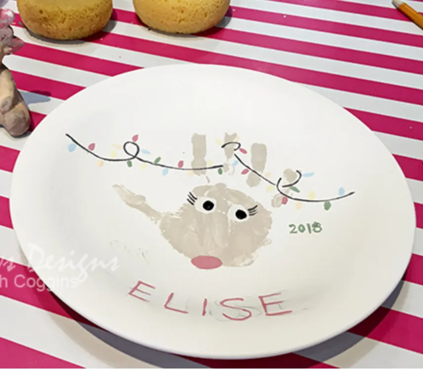 Caregivers and Kids Cookie Plate for Santa