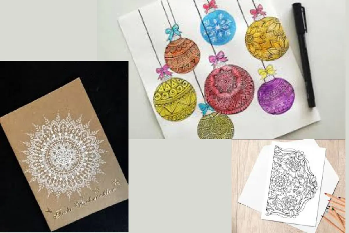 Mandala Christmas cards