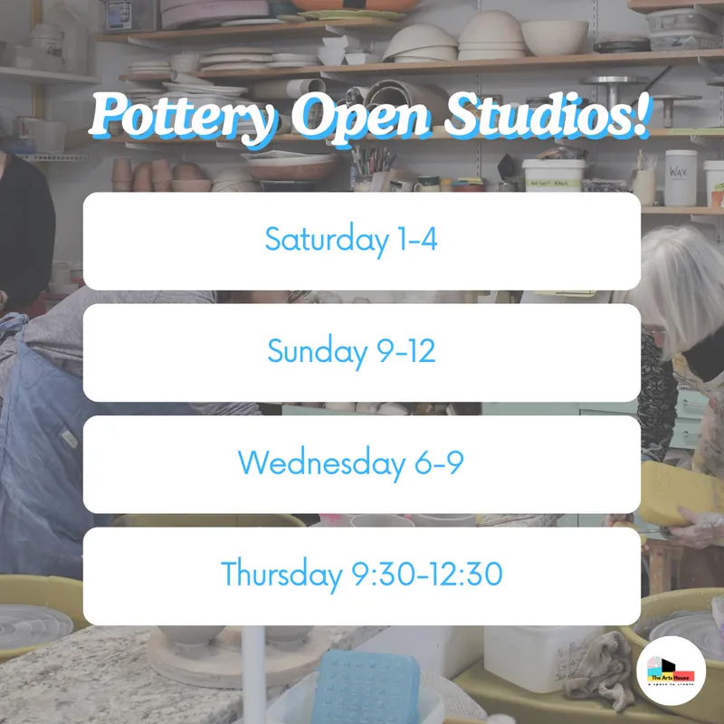 Pottery Open Studio ( Single Session or 10-Session Card)