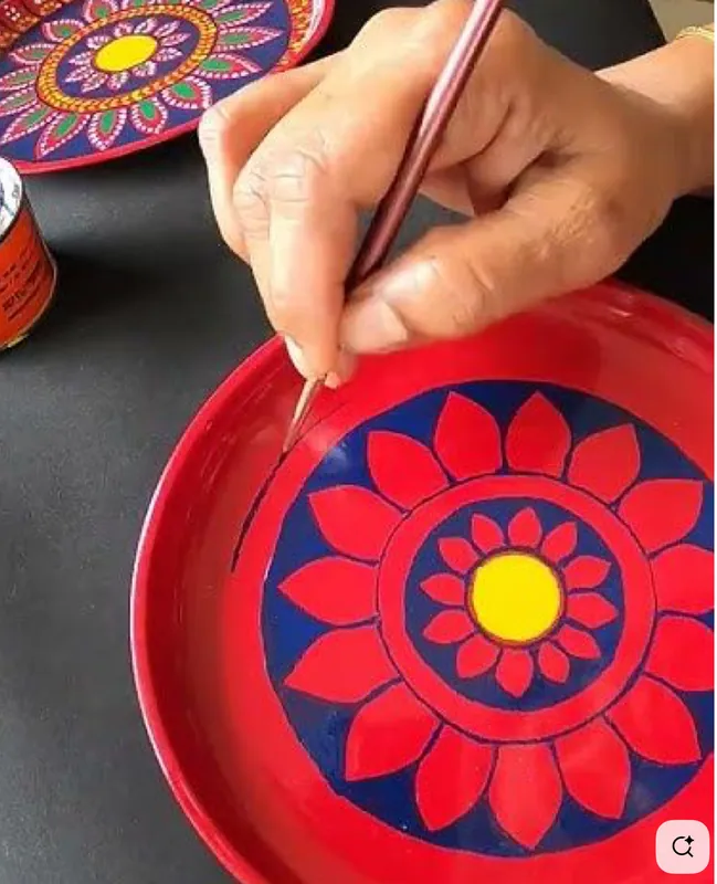 Mandala Class, on ceramic plates