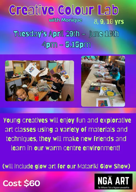 Creative Colour Lab with Monique 8, 9 &10yrs Term 2 2025
