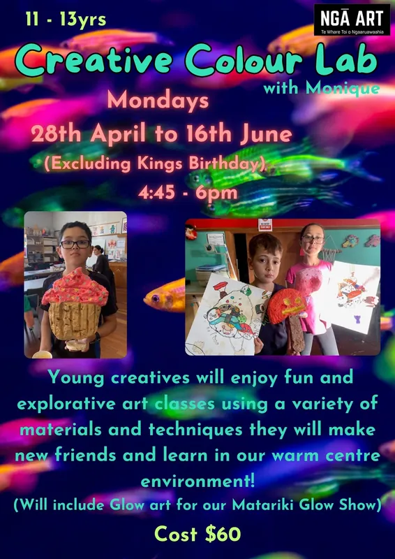Creative Colour Lab with Monique 11 - 13 yr olds Term 2 2025
