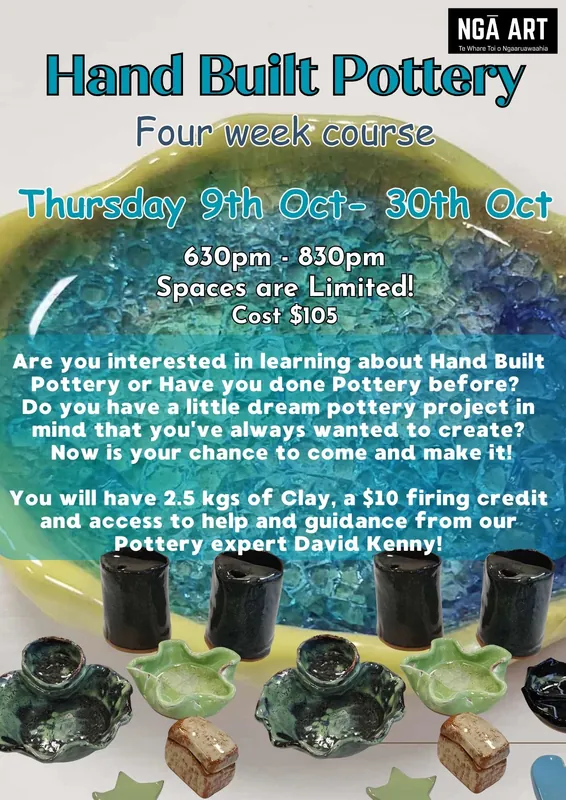 Hand Built Pottery - 4 week course