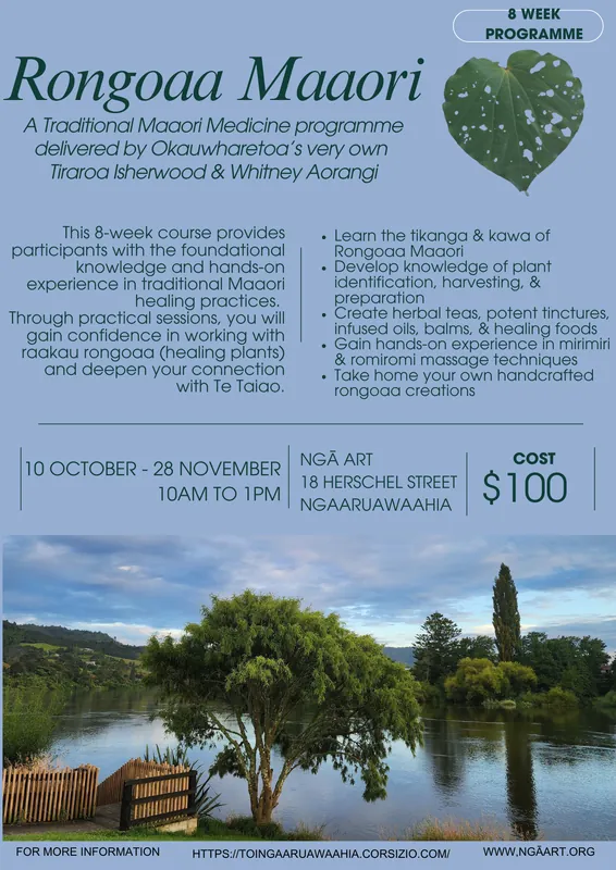 Rongoaa Maaori- 8 week Course  - Term 4 2025